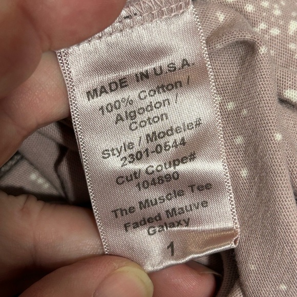 Current Elliot The Muscle Tee in Faded Mauve Galaxy - Picture 8 of 11